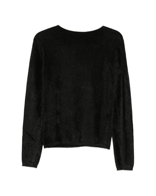Semicouture Black Lettice Crewneck Sweater