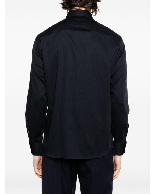 Emporio Armani Blue Cotton Shirt for men
