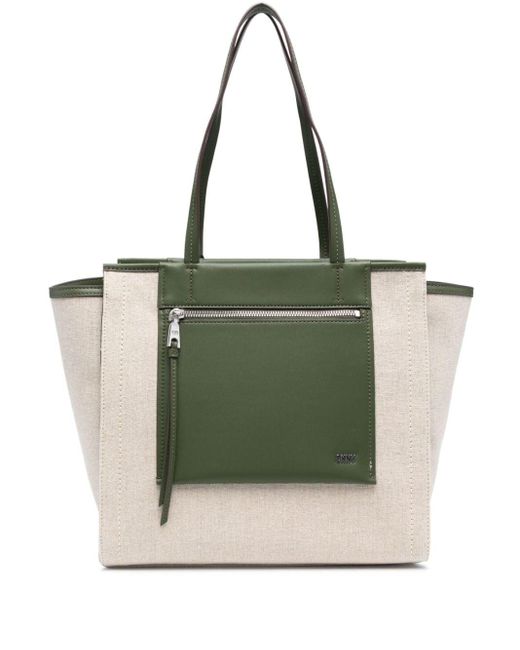 DKNY Green Pax Cotton Shopping Bag
