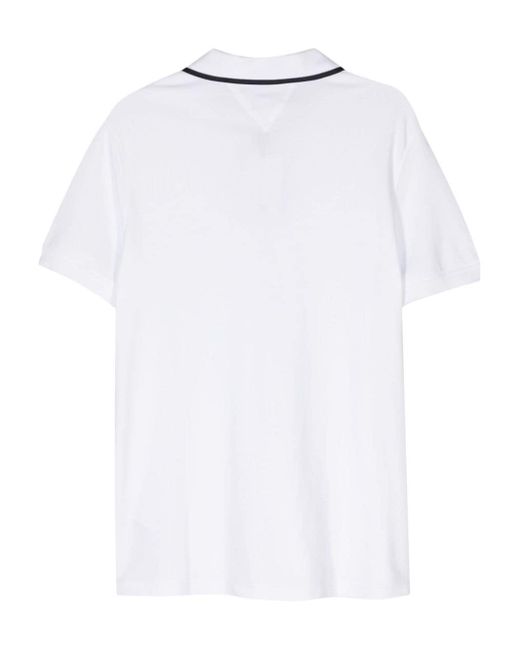 Tommy Hilfiger White Rwb Tipped V Collar Reg Polo Shirt for men