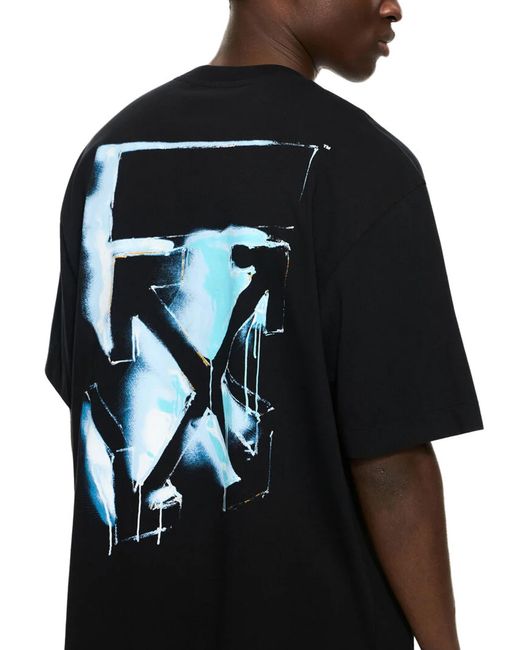 Off-White c/o Virgil Abloh Black Paint Arrow Skate T-Shirt for men