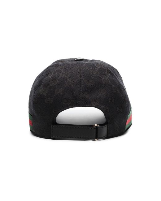 Gucci Black Gg Supreme And Web Baseball Cap for men