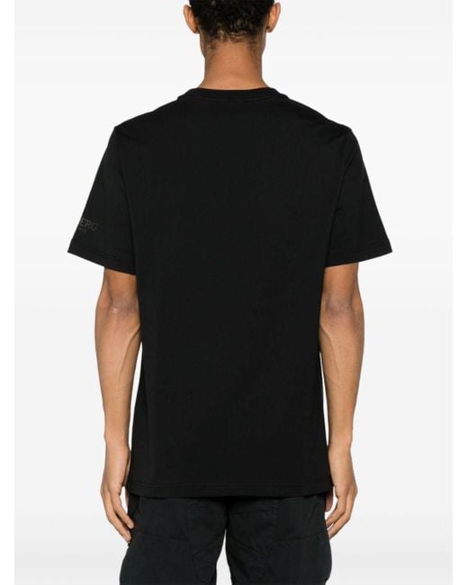 Iceberg Black Illustration-print Cotton T-shirt for men