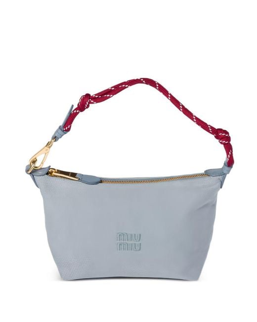 Miu Miu Blue Gabardine Mini Bag
