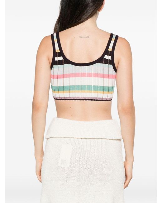 Alaïa Brown Striped Top