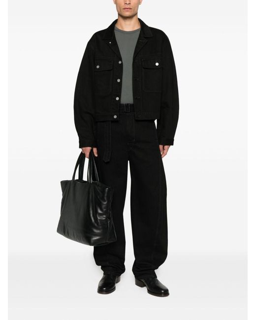 Lemaire Black Denim Trucker Jacket for men