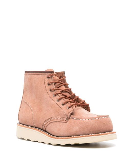 Red Wing Pink Classic Moc Suede Boots