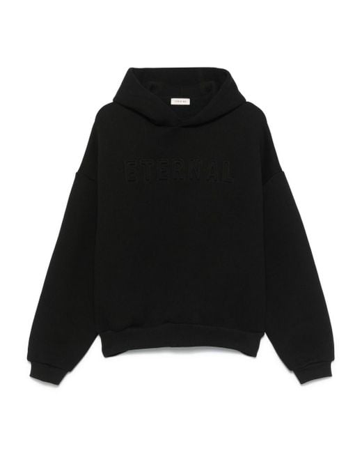 Paura Della Felpa Con Cappuccio di Fear Of God in Black da Uomo