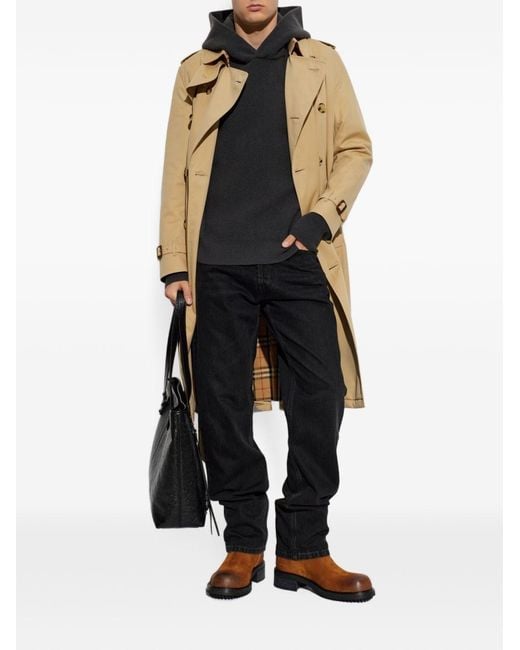Lemaire Black Cashmere Hooded Sweater for men