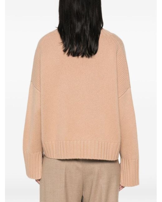 Soft Goat Natural Cashmere Turtle-Neck Sweater