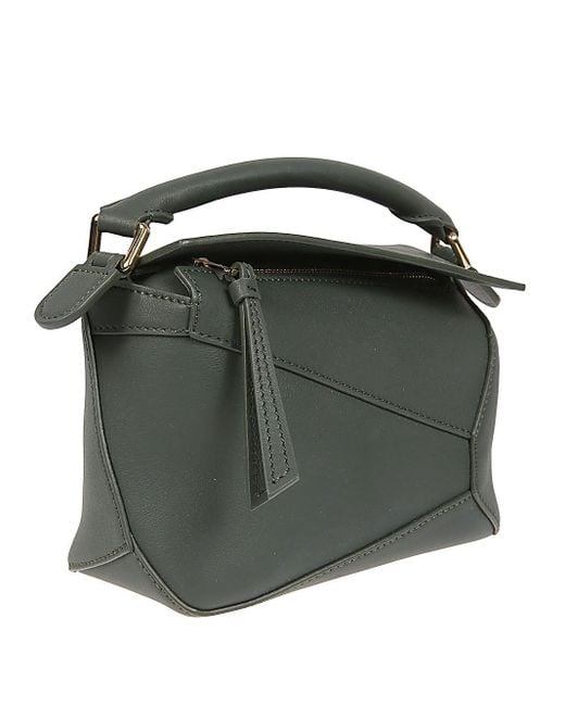 Loewe Green Puzzle Edge Leather Mini Bag