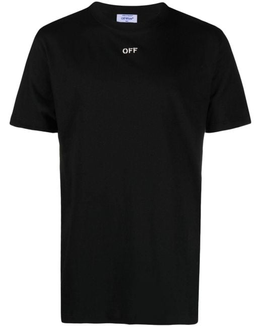 T-shirt In Cotone Con Logo di Off-White c/o Virgil Abloh in Black da Uomo