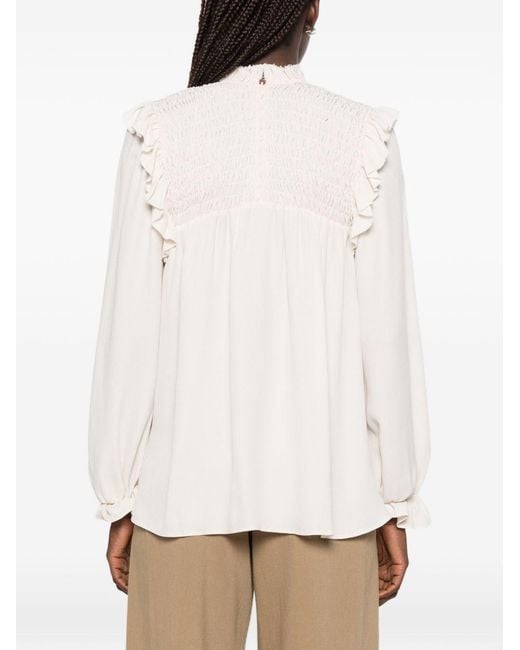 Forte_forte White Silk Blend Blouse