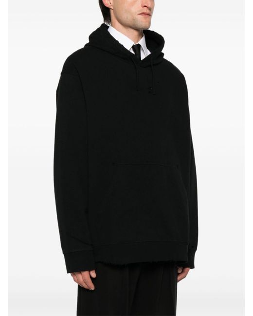 Givenchy Black Logo Cotton Hoodie for men