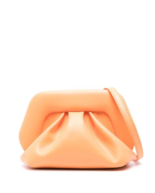 THEMOIRÈ Orange Gea Vegan Leather Clutch Bag