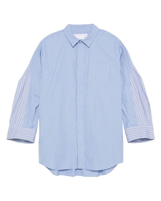 Sacai Blue Striped Shirt