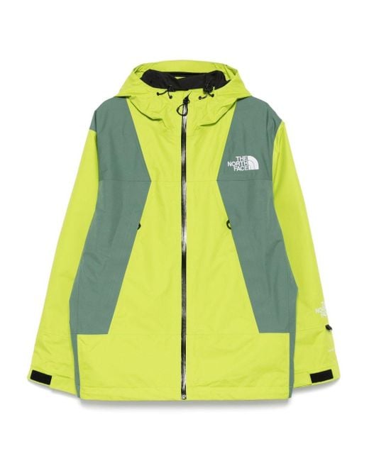 The North Face Yellow Neon Outdoor Jacket With Adjustable Cuffs And Dual Pockets for men