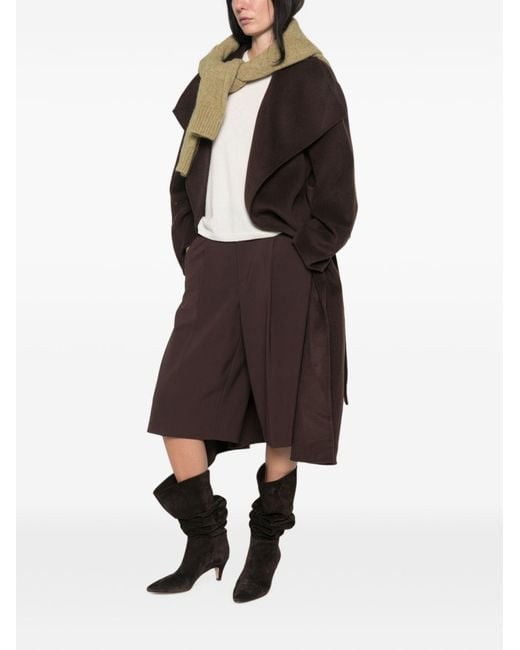 Soft Goat Black Wool Long Coat