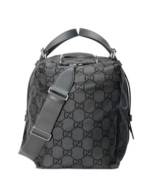 Gucci Black Maxi GG Ripstop Duffle Bag for men