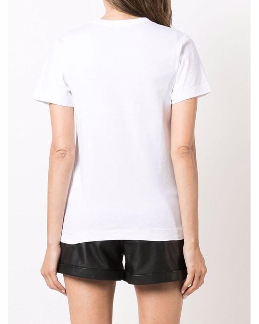 COMME DES GARÇONS PLAY White Cotton T-Shirt for men