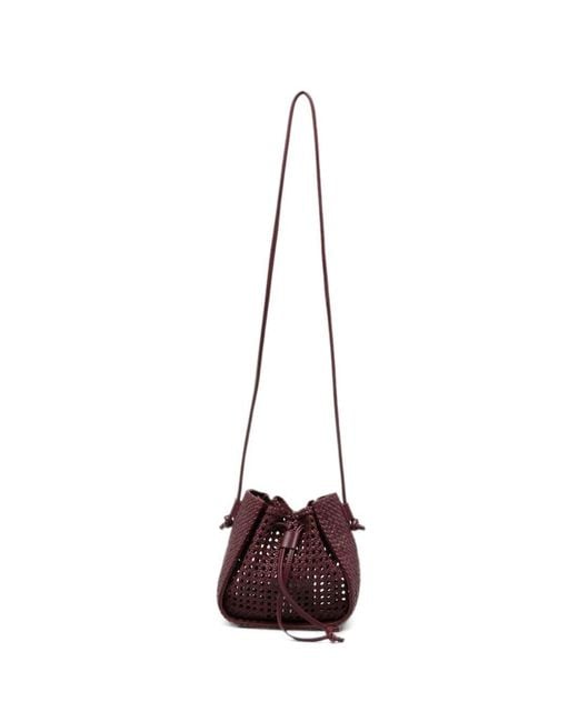 Forte_forte Red My Pepita Leather Bucket Bag