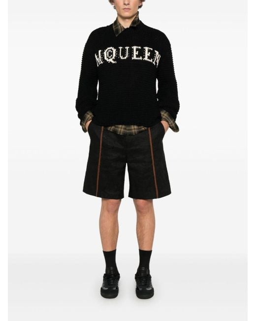 McQueen Black Shirt With Logo for men