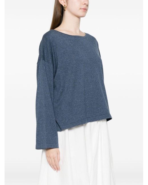 C.t. Plage Blue Cotton Crewneck Sweater