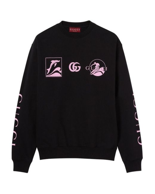 Gucci Black Sweatshirt With Print for men