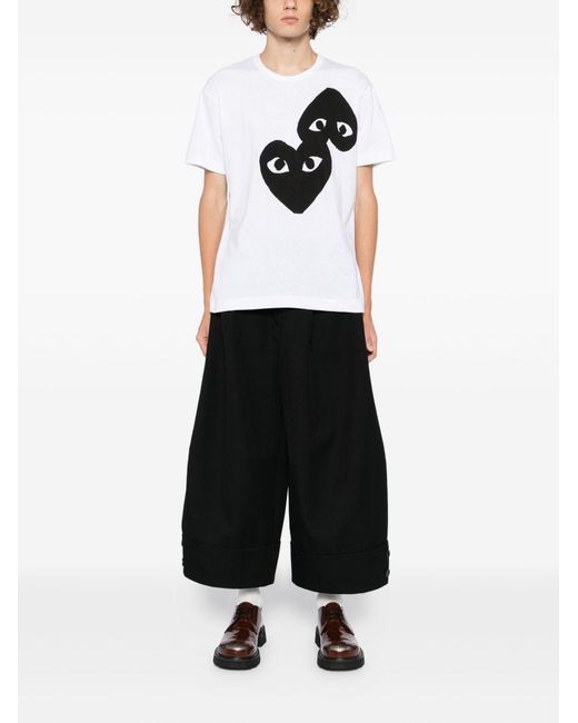 COMME DES GARÇONS PLAY White Cotton T-Shirt