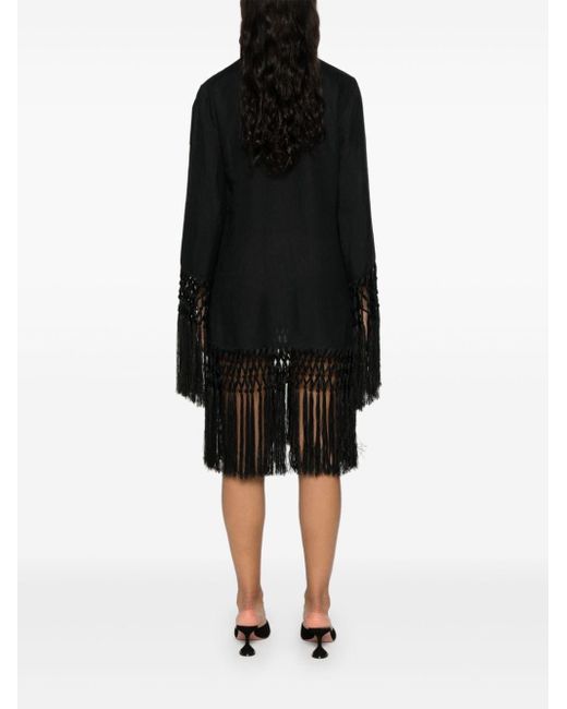 Taller Marmo Black Murray Linen Short Dress