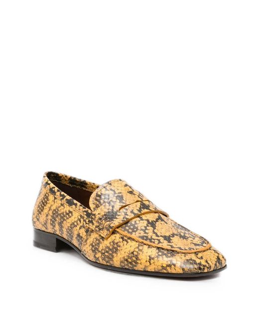 Dries Van Noten Natural Printed Loafers