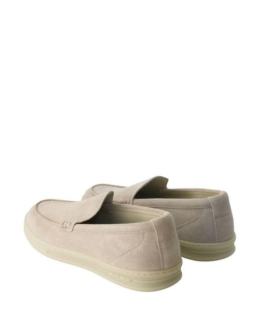 Woolrich Gray Suede Moccasin for men