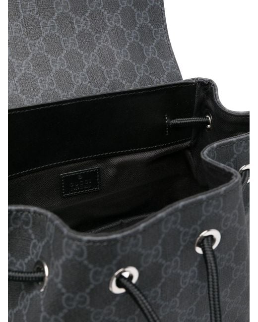 Gucci Black Leather Backpack for men