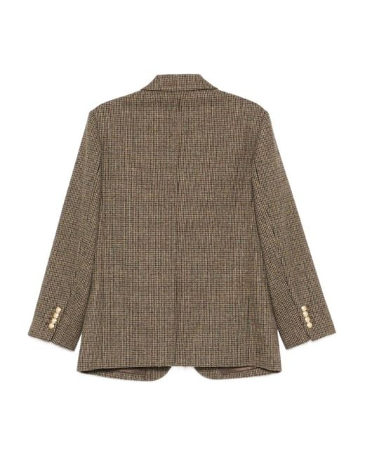 DUNST Brown Wool Blend Single-Breasted Jacket