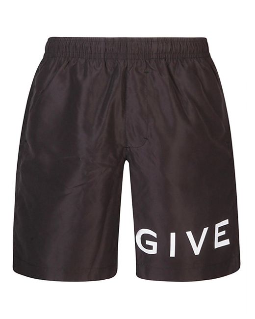 Givenchy Gray Swimsuit With Logo for men