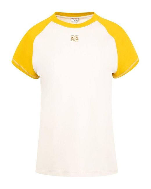 Loewe Yellow Logo Cotton T-Shirt