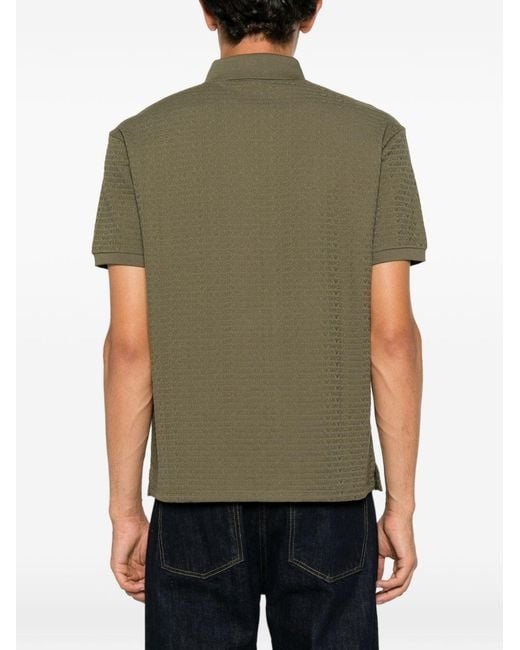 Emporio Armani Green Logo Cotton Polo Shirt for men