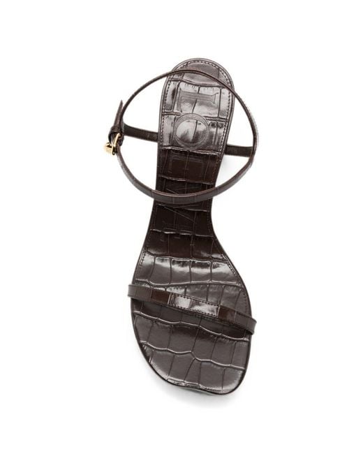 Loewe White Toy Leather Heel Sandals