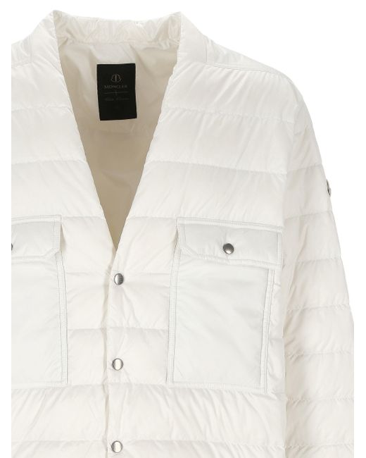 Moncler White Padded Jacket With Pockets for men