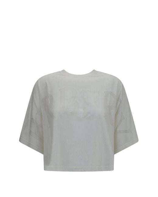 Burberry Gray Logo Cotton T-Shirt