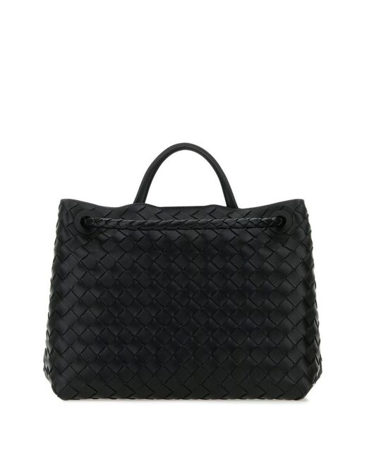 Bottega Veneta Black Andiamo Medium Leather Tote Bag