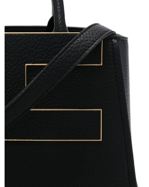 Elisabetta Franchi Black Faux Leather Tote Bag