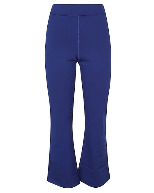 Liviana Conti Blue Flared Cropped Trousers