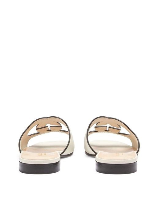 Gucci White Gg Sandals