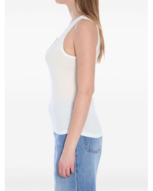 The Row White Mansel Tank Top