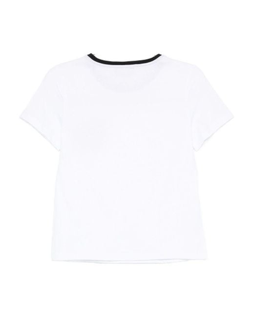 ALESSANDRO ENRIQUEZ White Embroidered Cotton T-Shirt