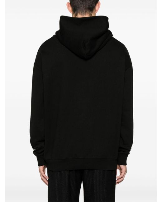 Vivienne Westwood Black Logo Cotton Hoodie for men