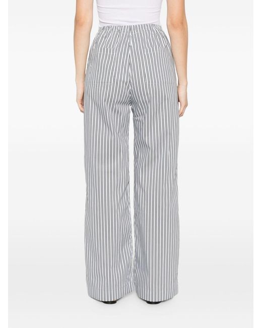 IRO Gray Lia Cotton Blend Trousers