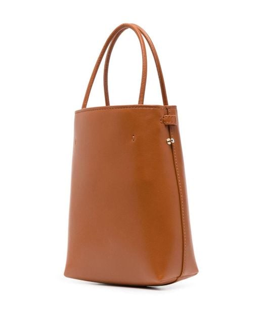 Chloé Brown Chloé Sense Micro Leather Bucket Bag