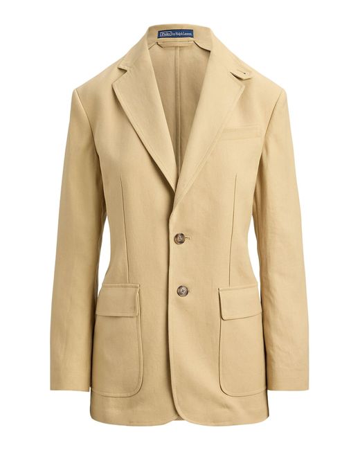 Polo Ralph Lauren Natural Single-Breasted Blazer